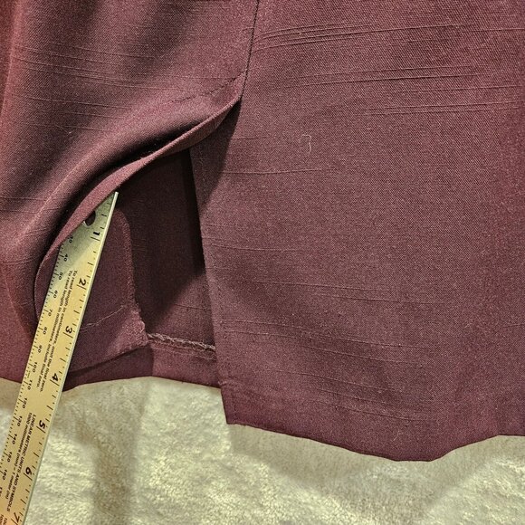 Liz Baker Essentials Skirt Suit Set Womens 16 Dark Purple notched Pleated career - Picture 11 of 12